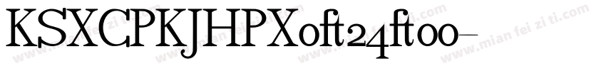 KSXCPKJHPX0 24 00字体转换